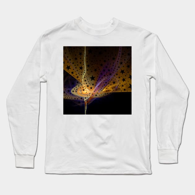 Ethereal Flame with Stars Long Sleeve T-Shirt by DANAROPER